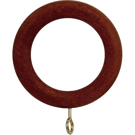 Anilla Madera Lisa Con Hembrilla 29x45 mm. Nogal