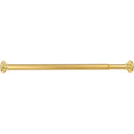 Barra extensible para cortina de ducha de 55 a 90 cm – Aluminio color oro – Montaje sin herramientas – Resistente al óxido y la corrosión (1/4)