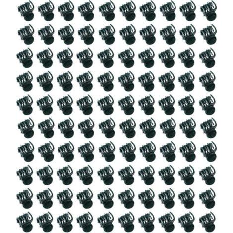 Lot de 100 mini pinces à orchidées en plastique, clips de support pour plantes de jardin, clips droits faciles à utiliser, clips de support durables pour tiges, vignes, fleurs de jardin