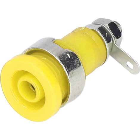 Lot de 50 prises bananes 4 mm, haute performance, matériau durable, accessoires de test électrique largement utilisés, jaune (1/5)