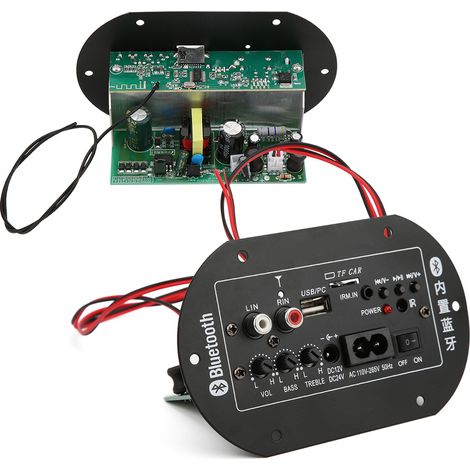 Amplificateur Audio Voiture Carte Bass Bluetooth 220V/12V/24V Universel 30-120W Prise CN (1/5)