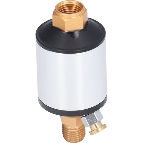 Mini 1/4 NPT Inline-Luftfilter, Aluminium-Wasser-Öl-Abscheider für Druckluftwerkzeuge, Gewindeeinlass und -auslass, kompakter Luftreiniger. (1/5)
