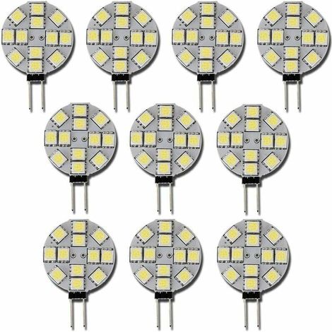 VURAHOME - 10x Ampoule LED G4 DC 12V Non dimmable Blanc 6000K Ampoule de lumière Remplacement 20W Lampe halogène pour Cuisine Camping-Car RV remorque Bateau (1/5)