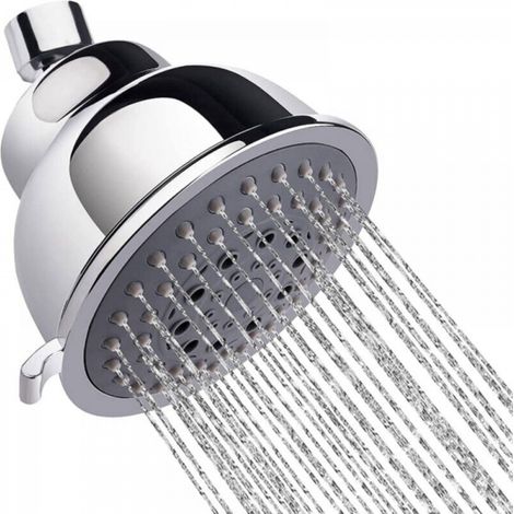 Pomme de Douche Haute Pression 5 Réglages Pommeau Douche Pluie à Économie d'eau Amovible Anti-calcaire Chromé pour Salle de Bain SPA Détente (1/5)