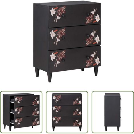 vidaXL Meuble avec tiroir -  Armoires de rangement Multicolore 60 x 33,5 x 75 cm (1/5)