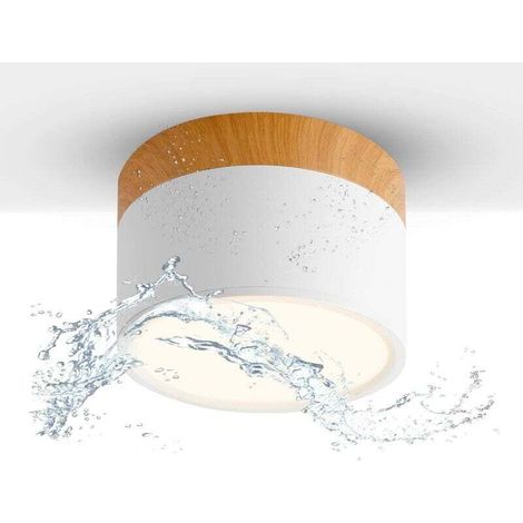 Plafonnier Spot LED 12W IP65 Downlight 3000K 1080LM Spot Plafond Ø11cm Aluminium Plafonnier Salon Blanc Luminaire Spots Blanc Chaud pour Couloir Chambre Salle de Bain Cuisine [Classe énergétique E] (1/5)
