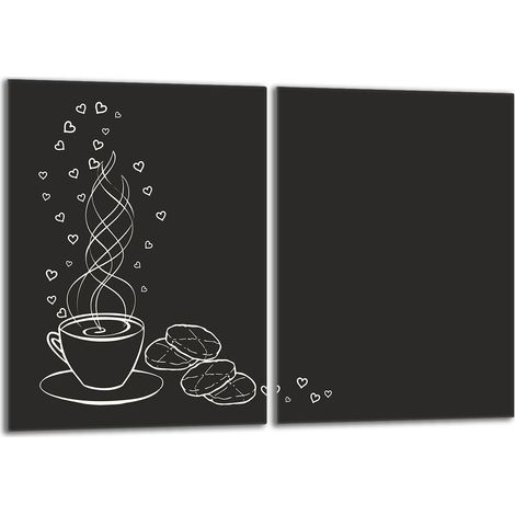 Glasschutzplatte für den Herd 2x40x52 Kaffee (1/5)