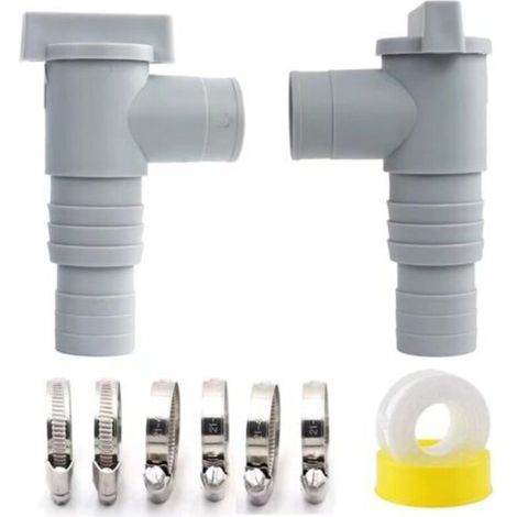 Robinet d'arrêt pour Piscine avec Raccord de Tuyau de 32mm, Vanne d'arrêt pour Piscines, pièces de piscine à valve à piston, raccords de piscine à piston de remplacement pour Intex Bestway (2 pieces) (1/5)