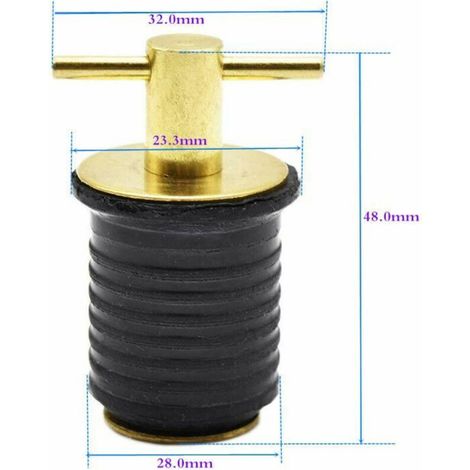Bouchons d'eau en laiton de 1 pouce et 1-1/4 pouce pour l'accastillage marin et nautique bouchons de vidange marins en laiton résistant à la corrosion de 1 pouce et 25 pouces. (1/3)