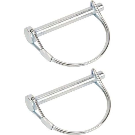 2x goupille à arceau diamètre 12mm x longueur 75mm rapide acier clip circlip remorque vélo tracteur motoculteur arbre verrouillage (1/2)
