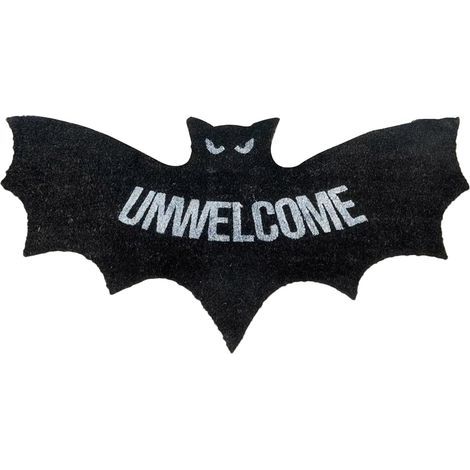 Halloween-Fledermaus-Teppich, Gothic-Teppich, Fledermaus-Teppich, Dekorativer Teppich fürs Schlafzimmer, Ideal für Halloween, Knitterfrei, Lang, Rutschfest und Waschbar (1/5)