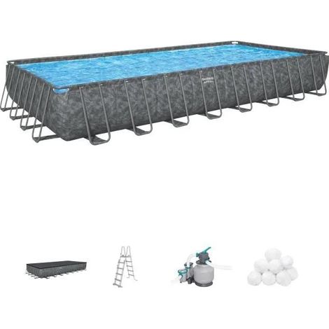 Bestway APX 365 Aufstellpool blau 956x488x132 cm