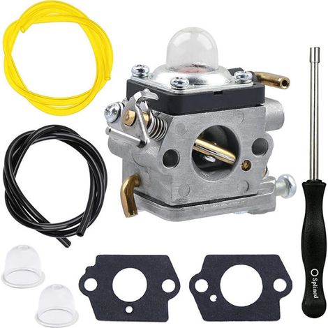 Kit carburateur pour taille-haie Husqvarna 122HD45, 122HD60, 522HD60S, 522HDR60S & Jonsered HT2223T, HT2218 – Remplace 523012401, 596658301 – Comprend outil de réglage, ligne de carburant, ampo (1/5)