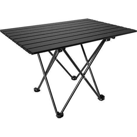 noir (petit, 40x35 Cm) Table Pliante, Table Camping Portable, Aluminium Pliable De Table, Ultra-lger Compact Avec Sac De Transport Pour L'extrieur