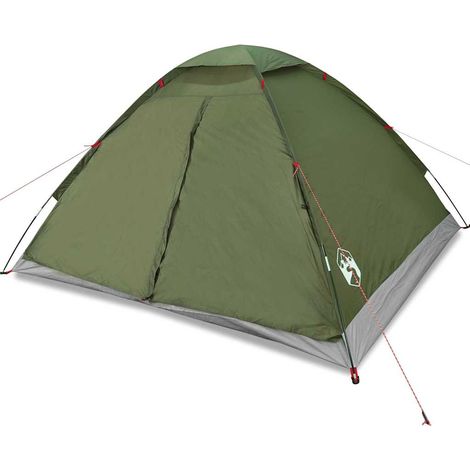 vidaXL Tienda de campaña iglú para 4 personas impermeable verde oliva (1/2)