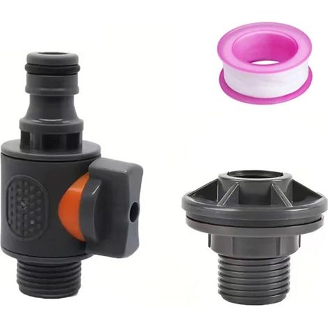 Adaptateur fileté pour réservoir d'eau 16 mm – Vanne de raccordement, robinet et connecteur pour tuyau d'arrosage