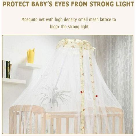 Kartokner moustiquaire bébé polyester lit bébé auvent princesse nouveau - né moustiquaire multifonction dôme confortable, respirant et durable pour l'intérieur extérieur (160 420) (1/4)