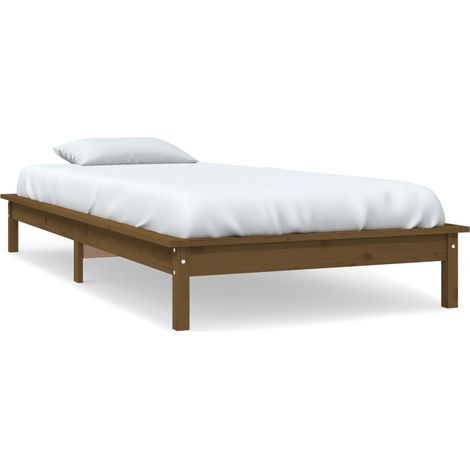 Maison Exclusive - Estructura de cama madera maciza pino marrón m