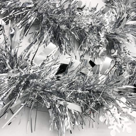 Guirlande De Noël À Rayures Rouges - Guirlande En Paillettes Avec Flocons De Neige - Découpage Libre - Pour Décoration De Fête Mariage Arbre Et Intérieur - 3 M