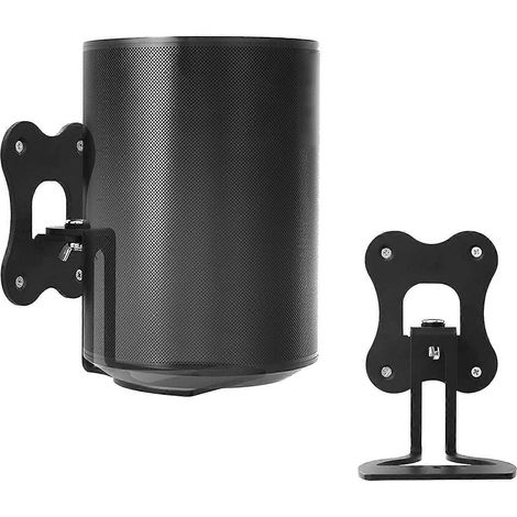Support mural en métal compatible avec les enceintes sans fil Sonos Era 100, support mural réglable (noir). (1/5)
