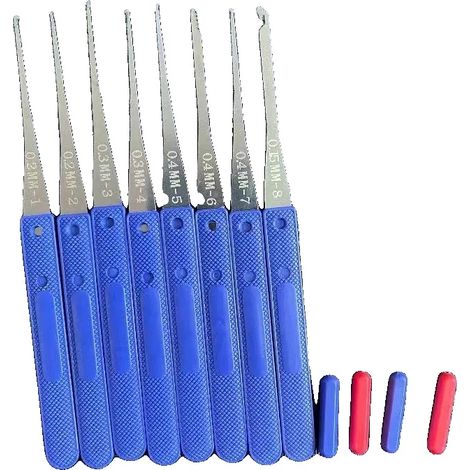 Kit di attrezzi da fabbro, grimaldelli di precisione, impugnatura ergonomica, 12 pezzi (1/2)