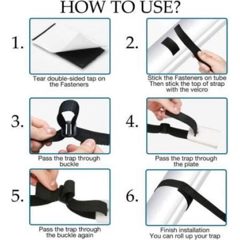 Sangle De Fixation - Pour Enrouleur De Couverture Solaire De Piscine - Universel 10 À 24 Pieds - Épaisseur 8 À 16 Mm - Lot De 8 (1/4)