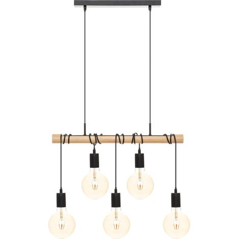Lampada a sospensione in metallo nero jake h120cm - Atmosphera créateur d'intérieur (1/4)
