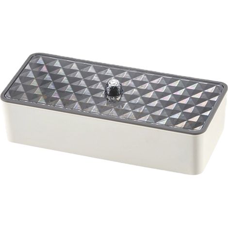 Boîte de Rangement pour Ustensiles de Cuisine avec Compartiments Étanches et Poussière Blanche (1/5)