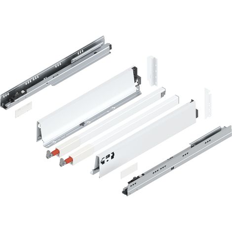 Blum Tandembox antaro C-Reling Schubladenschienen-Set 1 Paar, 65kg 450mm Vollauszug Blumotion, seidenweiß