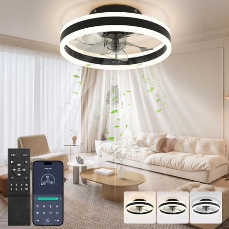 Deckenventilator, Deckenventilator mit Licht, leise, 6 Geschwindigkeitsstufen, variable Intensität, 3 Farben für alle Jahreszeiten (1/5)