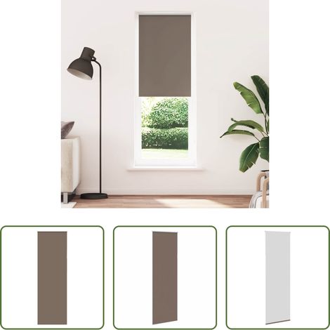 vidaXL Lichtschutz - Verdunkelungsrollo Kaffeebraun 80x230 cm Stoffbreite 75,7 cm (1/5)