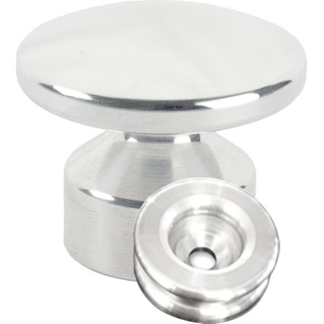 Kit de Fixation : Rondelle multi-matériaux Alu + Grande Patère convexe Alu - L'Attachante (1/5)