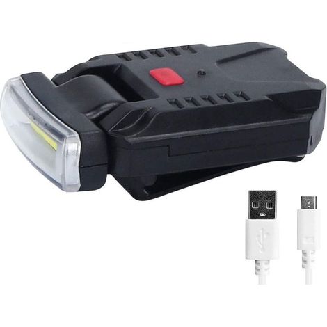 3-W-COB-Stirnlampe zum Aufstecken, ultrahell, USB-aufladbar