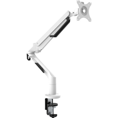 Dellonda DH26 Adjustable Single Monitor Arm with 360 Rotation - White