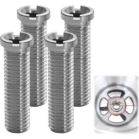 4 Pièces Vis Creuses Pour Éviers,Vis Creuse M12 x 45 mm en Acier Inoxydable,Vis Accessoires de Bouchon de Crépine de Panier D'Évier Pour Cuisine,Convient Pour Éviers de Cuisine et de bar,Évier à Tamis (1/5)