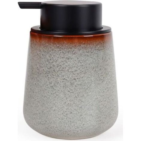 Ceramic Soap Dispenser, 12 oz Refillable Hand Lotion Dispenser for Bathroom, Modern Liquid Dispenser with Pump, Soap Dispenser- (1/4)