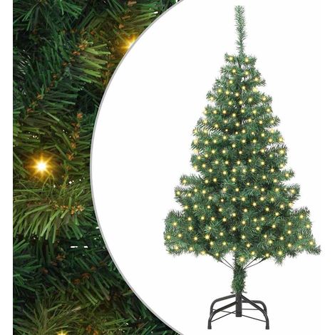 Sapin de Noël  Arbre de Noël avec 300 LED avec support Vert 180 cm PVC (1/5)