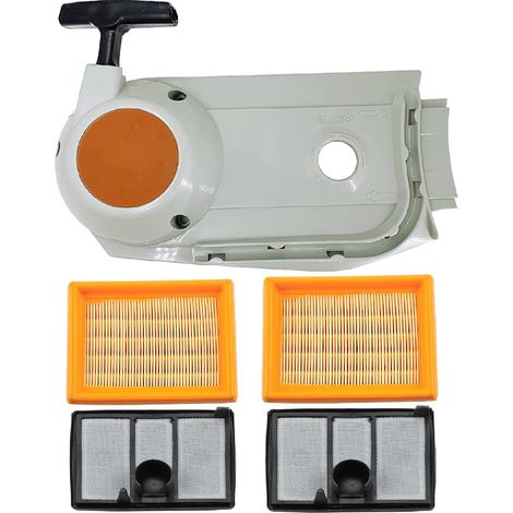 4224-190-0306 Démarreur à tirette pour tronçonneuse Stihl TS700, 4224 141 0300 Filtre à air pour tronçonneuse Stihl TS700 Cutquik Remplace 42241410300 4224141401801 Kit de pièces de (1/4)