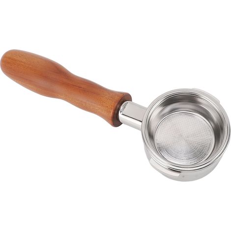 58-mm-Siebträger ohne Boden mit Filterkorb, 2 Klemmen, Griffen aus Edelstahl und Holz, abnehmbarem Zubehör für WPM 130 Kaffeemaschinen (1/5)