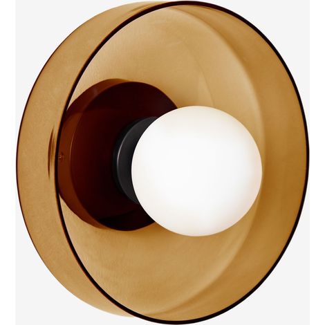 SKLUM Jaxal Badezimmer-Wandleuchte Geräuchertes Braun Ø25 cm                                 