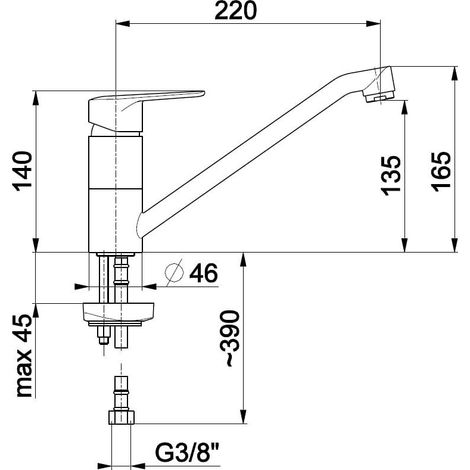KFA Eleganter Küchenarmatur aus Chrom
