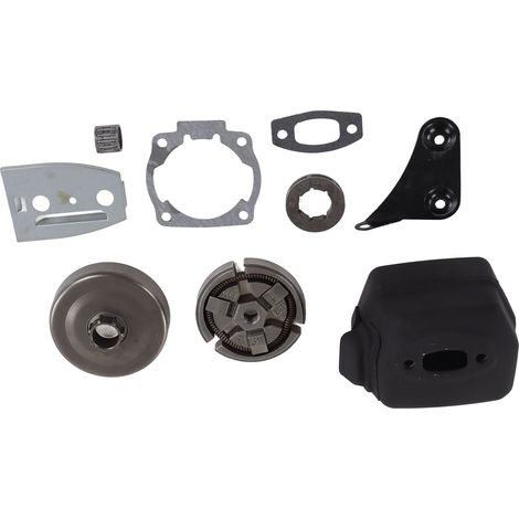 Silencieux tronçonneuse, échappement silencieux pour Husqvarna 55 51 50, tambour d'embrayage, accessoire scie à chaîne, réducteur de bruit moteur (1/5)