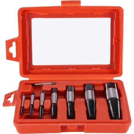 8pcs Extracteurs de Vis Endommagés Extracteurs de Goujons en Acier pour Vis Boulon Endommagés Cassés avec Boîte de Rangement (1/5)