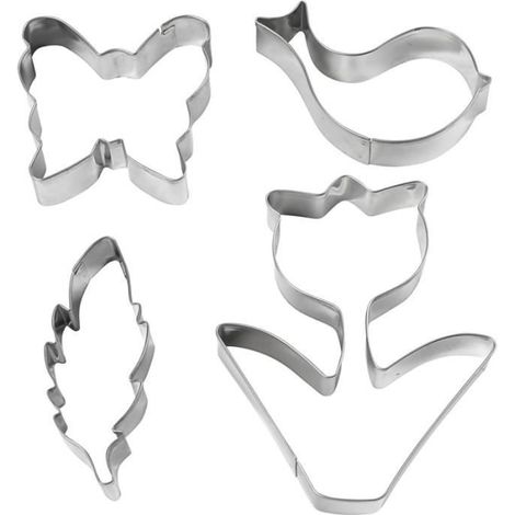 Emporte pièce inox - Printemps - 5 pcs - Compatible lave-vaisselle - Idéal pour créations culinaires