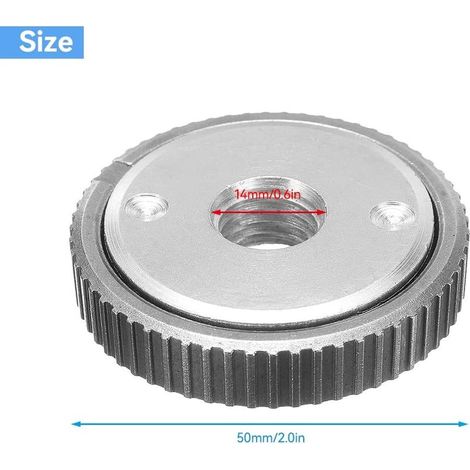 L'écrou à dégagement rapide convient à toutes les meuleuses d'angle dotées d'un filetage de 14 mm. Accessoire pour meuleuse d'angle pour la coupe du bois (1) (1/5)