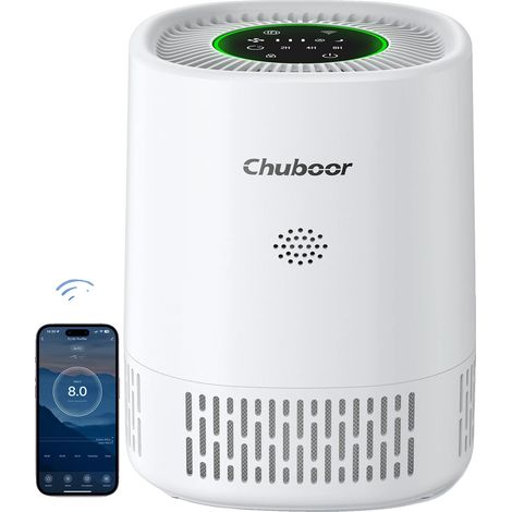 Purificador de aire, filtro HEPA H13, control inteligente, blanco-WiFi, 1,5 kg. (1/2)