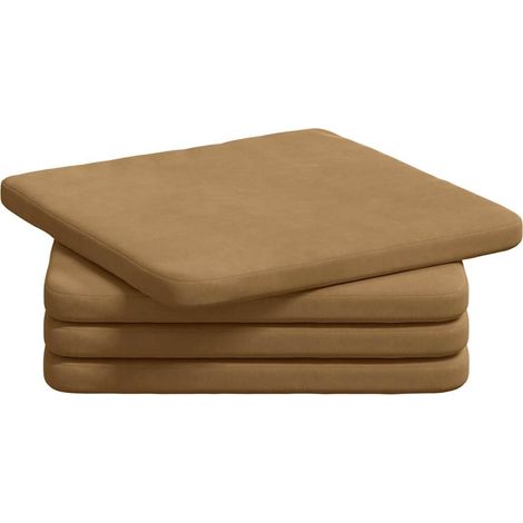 Maison Exclusive - Cojines para asiento 4 pcs Marrón 40 x 40 x 3