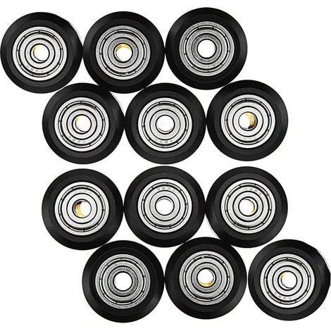 12 Pièces 3D Imprimante Modèles Poulie V-slot POM Poulie En Plastique Modèles Roulements à Billes V Roulement Poulie Passive roues Roulantes pour imprimante 3D, CR-10, CR-10S (1/5)