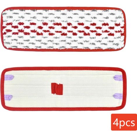 Compatible avec les chiffons de rechange pour balais à franges plats O-cedar, Vileda,compatibles avec 4 pièces,tissu doux Super absorbant, coussinet sol en microfibre (1/5)