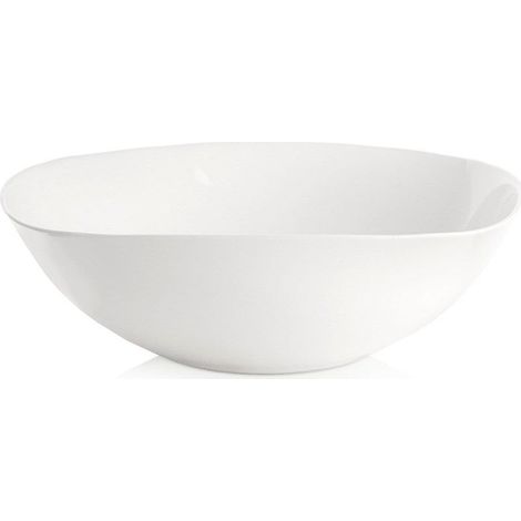 Bol en verre blanc Luna 25 cm, 2 l (1/4)